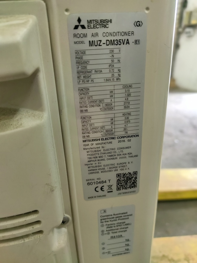 Mitsubishi MUZ-DM35VA-E1 (SN:6010484t)