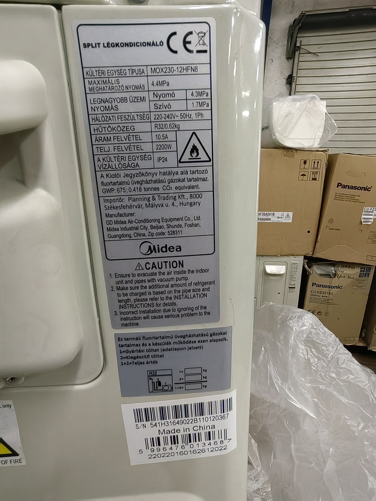 Midea MOX230-12HRFN8 (SN:541H31649022B110120367)