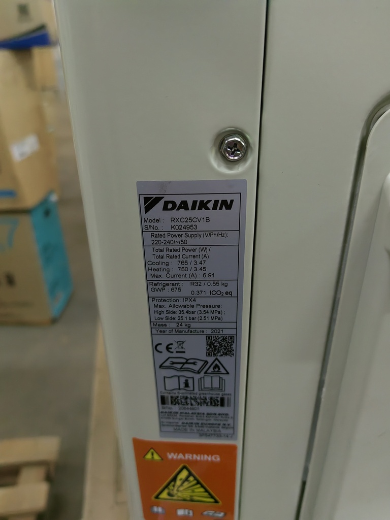 Daikin RXC25CV1B (SN:883418K024953W)