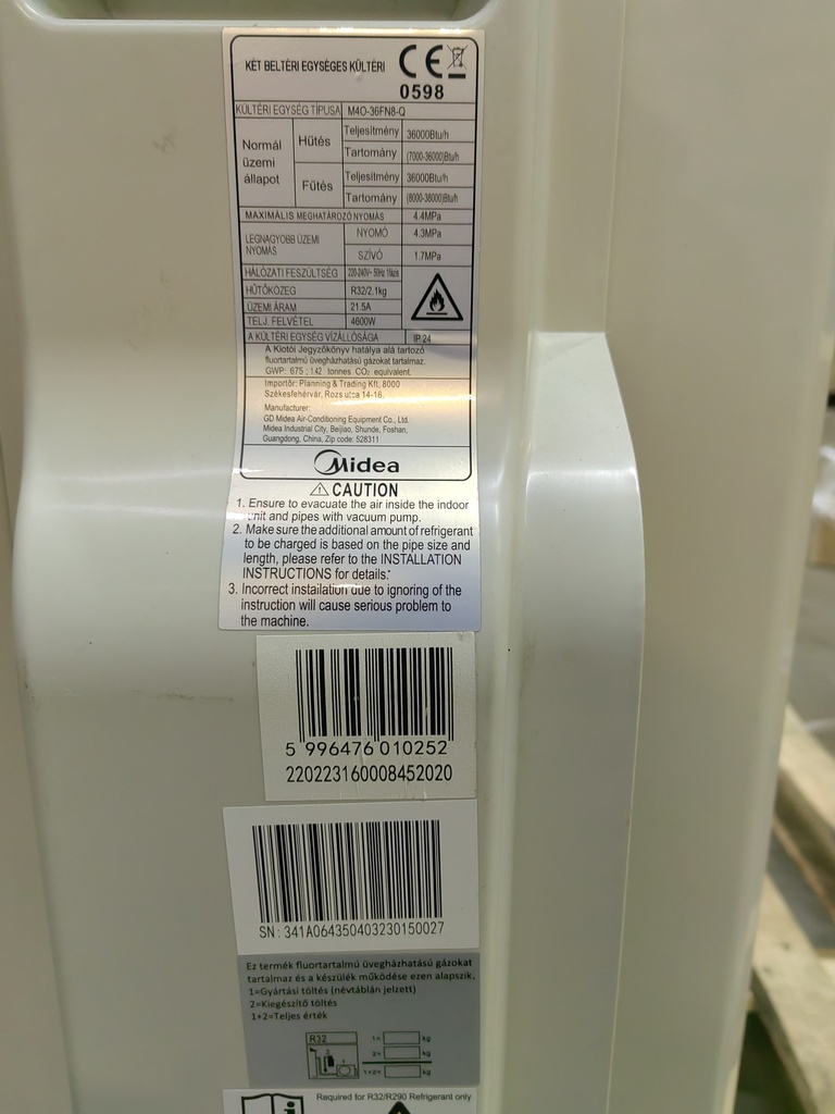 Midea M4O-36FN8-Q (SN:341A064350403230150027)