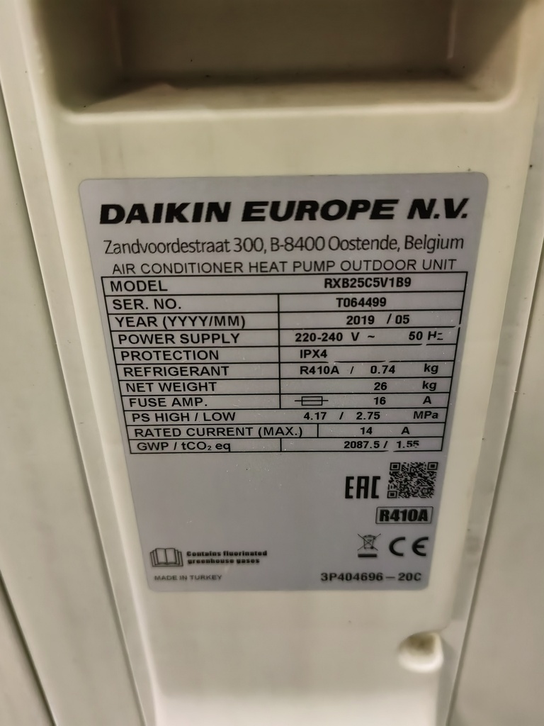 Daikin RXB25C5V1B9 (SN:T064499)