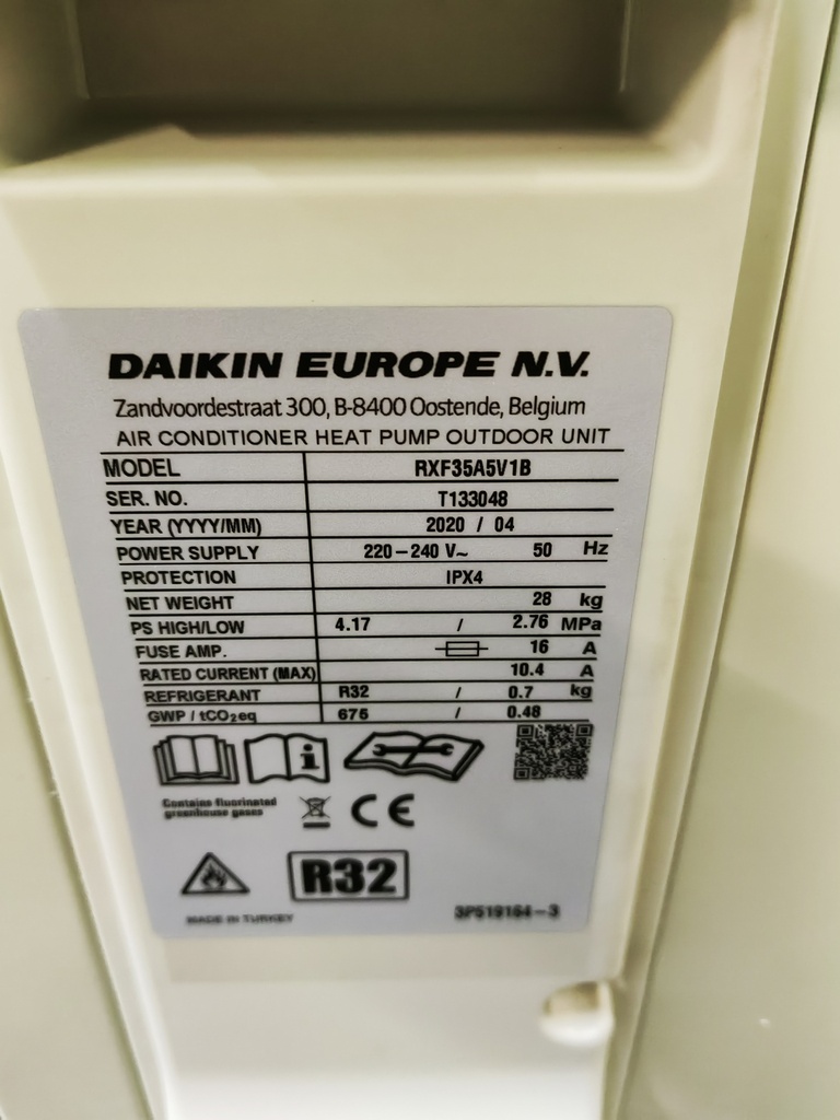 Daikin RXF35A5V1B (SN:T133048)
