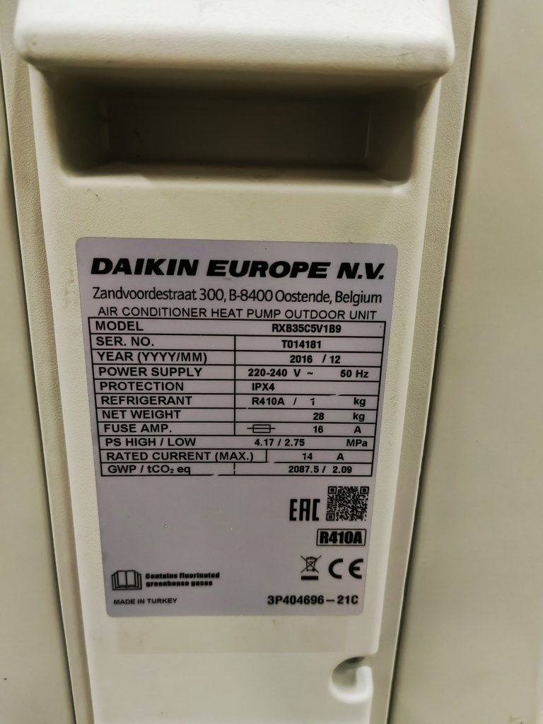 Daikin RXB35C5V1B9 (SN:541370T014181L)