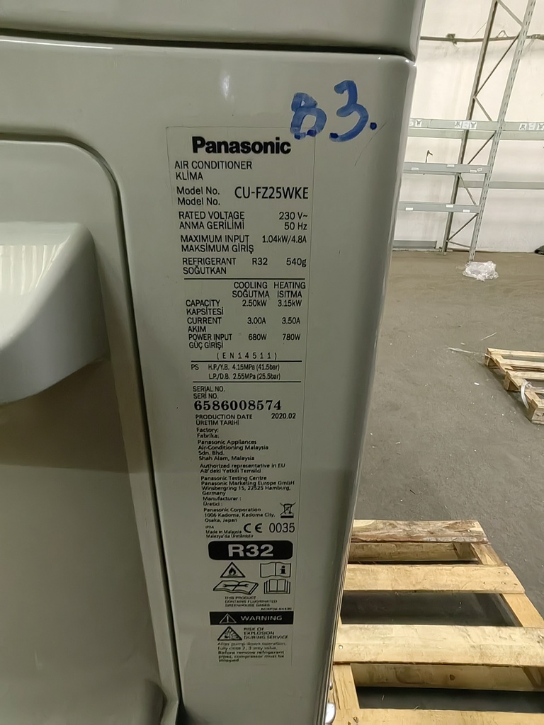 Panasonic CU-FZ25WKE (SN:6586008574)