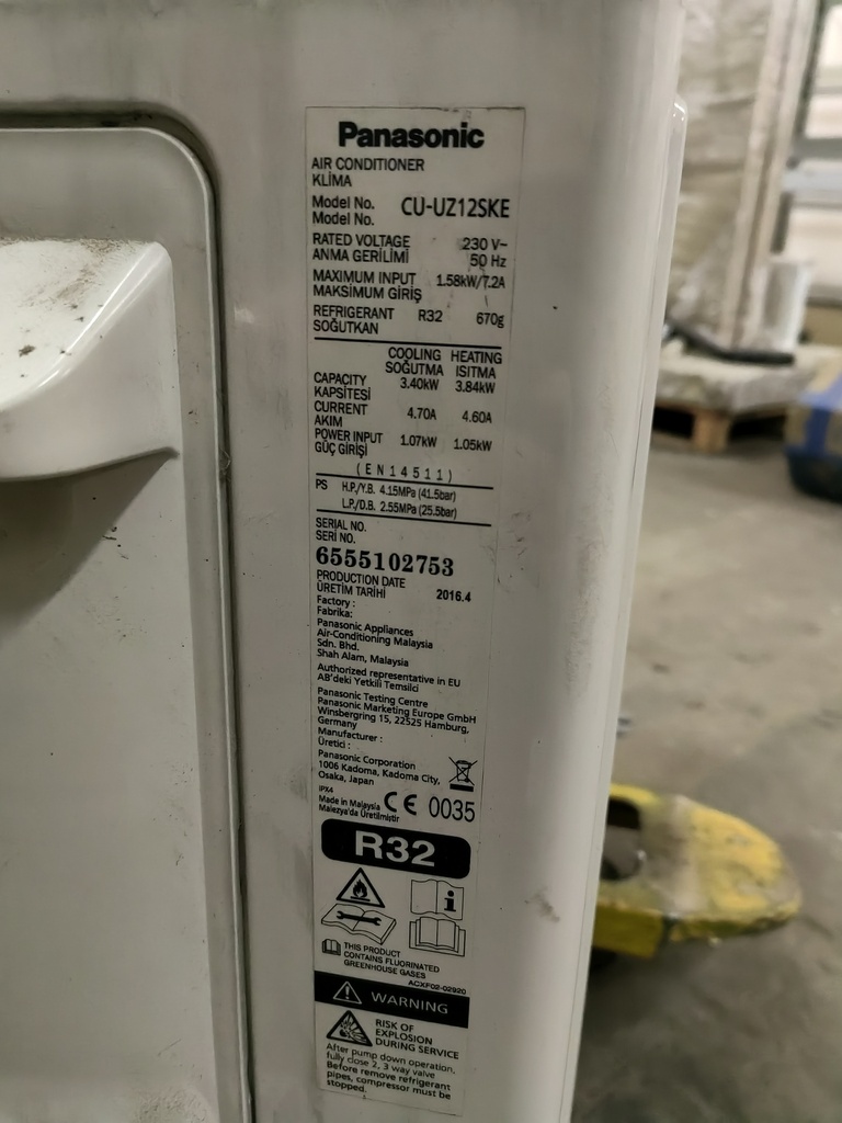 Panasonic CU-UZ12SKE (SN:6555102753)