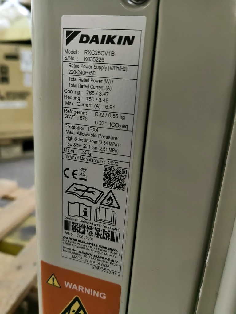 Daikin RXC25CV1B (SN:K035225)